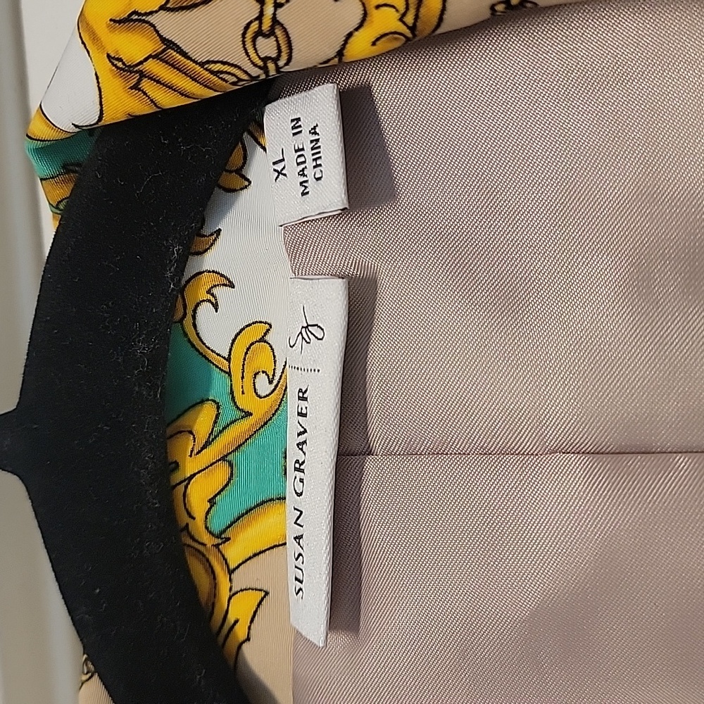 Susan Graver Multicolor Patterned Jacket - image 3